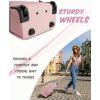 imageMATEIN Rolling Backpack for Women 17 inch Water Resistant Wheeled Laptop Backpack Large Carry On Luggage Travel Backpack with Wheels Trolley Suitcase Business Overnight Roller Bag for Adults BlackPink