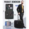 imageMATEIN Rolling Garment Bag with 2 Packing Cubes Large Checkin Travel Garment Bags with 173 Inch Laptop Compartment Wrinkle Free Wheeled Business Softside Suitcase Luggage for Men and Women Black