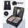 imageMATEIN Rolling Garment Bag with 2 Packing Cubes Large Checkin Travel Garment Bags with 173 Inch Laptop Compartment Wrinkle Free Wheeled Business Softside Suitcase Luggage for Men and Women Black
