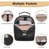imageMATEIN Small Backpack for Women Water Resistant Mini Backpack Purse with Wallet Fashion Anti Theft Cute Daypack with RFID Pocket Lightweight Work Bag with USB Charger for TravelEveryday2pcsBlack