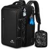 imageMATEIN Vacuum Backpack Travel with Hand Pump Waterproof Carry on Backpack with Vacuum Compression for Airplanes TSA Personal Item Travel Bag Fits 17 inch Laptop Airline Approved Suitcase Black
