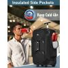 imageMATEIN Wheeled Duffle Bag Luggage Carry On Duffle Bag with Wheels ampamp Insulated Side Pockets 21 Inch Rolling Luggage with Wet Pocket for Men Business Black