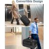 imageMATEIN Wheeled Duffle Bag Luggage Carry On Duffle Bag with Wheels ampamp Insulated Side Pockets 21 Inch Rolling Luggage with Wet Pocket for Men Business Black