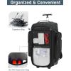 imageMATEIN Wheeled Duffle Bag Luggage Carry On Duffle Bag with Wheels ampamp Insulated Side Pockets 21 Inch Rolling Luggage with Wet Pocket for Men Business Black