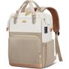imageMATEIN Anti Theft Laptop Backpack Women 156 Inch College Travel Backpack with Theftproof Zippers ampamp RFID Pocket Water Resistant Work Commuter Bag with USB Port for Teacher Nurse BeigeKhaki