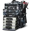 imageMATEIN Fishing Backpack with Tackle Boxes 3700 Extra Large Tackle Backpack with Rod Holders ampamp 4 Trays ampamp Rain CoverCamouflage