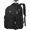 imageMATEIN Rolling Backpack for Women 17 inch Water Resistant Wheeled Laptop Backpack Large Carry On Luggage Travel Backpack with Wheels Trolley Suitcase Business Overnight Roller Bag for Adults BlackBlack
