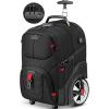 imageMATEIN Rolling Bag with Wheels 17 Inch Extra Large Laptop Roller Backpack for Adults with Anti Theft Lock ampamp USB Charging Port Water Resistant Wheeled Bag Carry On Luggage for Teacher Work Travel Men