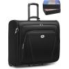 imageMATEIN Rolling Garment Bag with 2 Packing Cubes Large Checkin Travel Garment Bags with 173 Inch Laptop Compartment Wrinkle Free Wheeled Business Softside Suitcase Luggage for Men and Women Black