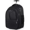 imageMATEIN Rolling Travel Backpack Sturdy 17 Inch Laptop Bag with Wheels for Women Men 30 L Wheeled Backpack Carry on Luggage Water Resistant Roller Computer Bag for Nurse Teacher Work BlackBlack