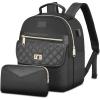 imageMATEIN Small Backpack for Women Water Resistant Mini Backpack Purse with Wallet Fashion Anti Theft Cute Daypack with RFID Pocket Lightweight Work Bag with USB Charger for TravelEveryday2pcsBlack