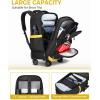 imageMATEIN Rolling Backpack with 4 Spinner Wheels 17 Inch Roller Backpack with USB Charging Port Water Resistant Rolling Computer Bag Carry On Luggage Business Travel Wheeled Bag for Women Men