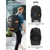imageMATEIN Rolling Backpack with 4 Spinner Wheels 17 Inch Roller Backpack with USB Charging Port Water Resistant Rolling Computer Bag Carry On Luggage Business Travel Wheeled Bag for Women Men