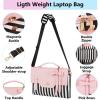 imageMATEIN 17 inch laptop bag for women Large Computer Sleeve Case Briefcase with RFID Pocket ampamp Bow Cute Lightweight Messenger Carrying Shoulder Tote Office Bag for Nurse Teacher College Work PurplePink