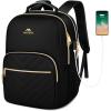 imageMATEIN Backpack for High School Girls Large Capacity 17 Inch Laptop Backpack with Multiple Pockets Water Resistant College Work Bag with USB Charging Port Lightweight Daypack for Travel BeigeBlack