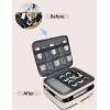 imageMATEIN Electronic Organizer Travel Case Small Double Layers Cable Organizer for Travel Accessories Water Resistant Portable Tech Case for Phone Cords Charger Earphone Tech Gifts BlackWhite