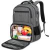 imageMATEIN Backpack Lunch Bag for Women Sturdy Teacher Nurse Insulated Cooler Backpack for Work College Travel Picnic Stylish Cute Laptop School Bag with Lunch Compartment Gifts for Her BeigeBrownGrey