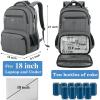 imageMATEIN Backpack Lunch Bag for Women Sturdy Teacher Nurse Insulated Cooler Backpack for Work College Travel Picnic Stylish Cute Laptop School Bag with Lunch Compartment Gifts for Her BeigeBrownGrey