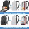 imageMATEIN Backpack Lunch Bag for Women Sturdy Teacher Nurse Insulated Cooler Backpack for Work College Travel Picnic Stylish Cute Laptop School Bag with Lunch Compartment Gifts for Her BeigeBrownCharcoal Grey
