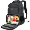 imageMATEIN Backpack Lunch Bag for Women Sturdy Teacher Nurse Insulated Cooler Backpack for Work College Travel Picnic Stylish Cute Laptop School Bag with Lunch Compartment Gifts for Her BeigeBrownCharcoal Grey