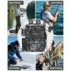 imageMATEIN Fishing Backpack with 4 Tackle Boxes ampamp Rod Holder Tackle Backpack with Safety Compass ampamp Insulated Compartment Water Resistant Fishing Tray Bag Storage Gear and Equipment Gifts for Fishermen