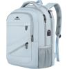 imageMATEIN Large College Laptop Backpack Water Resistant Nurse Travel Backpack with USB Charging Port TSA Approved Soft Anti Theft Comupter Bag for Work Blue BeigeBlue
