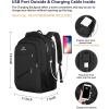 imageMATEIN Large College Laptop Backpack Water Resistant Nurse Travel Backpack with USB Charging Port TSA Approved Soft Anti Theft Comupter Bag for Work Blue BeigeBlack