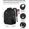 imageMATEIN Large College Laptop Backpack Water Resistant Nurse Travel Backpack with USB Charging Port TSA Approved Soft Anti Theft Comupter Bag for Work Blue BeigeBlack