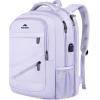imageMATEIN Large College Laptop Backpack Water Resistant Nurse Travel Backpack with USB Charging Port TSA Approved Soft Anti Theft Comupter Bag for Work Blue BeigePurple