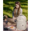 imageMATEIN Large College Laptop Backpack Water Resistant Nurse Travel Backpack with USB Charging Port TSA Approved Soft Anti Theft Comupter Bag for Work Blue BeigeBeige