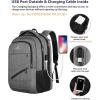 imageMATEIN Large College Laptop Backpack Water Resistant Nurse Travel Backpack with USB Charging Port TSA Approved Soft Anti Theft Comupter Bag for Work Blue BeigeGrey