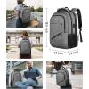 imageMATEIN Large College Laptop Backpack Water Resistant Nurse Travel Backpack with USB Charging Port TSA Approved Soft Anti Theft Comupter Bag for Work Blue BeigeGrey