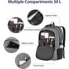 imageMATEIN Large College Laptop Backpack Water Resistant Nurse Travel Backpack with USB Charging Port TSA Approved Soft Anti Theft Comupter Bag for Work Blue BeigeGrey