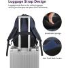 imageMATEIN Large College Laptop Backpack Water Resistant Nurse Travel Backpack with USB Charging Port TSA Approved Soft Anti Theft Comupter Bag for Work Blue BeigeDark Blue