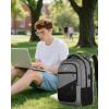 imageMATEIN Large College Laptop Backpack Water Resistant Nurse Travel Backpack with USB Charging Port TSA Approved Soft Anti Theft Comupter Bag for Work Blue BeigeGrey Black