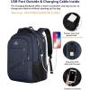 imageMATEIN Large College Laptop Backpack Water Resistant Nurse Travel Backpack with USB Charging Port TSA Approved Soft Anti Theft Comupter Bag for Work Blue BeigeDark Blue