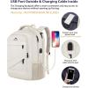 imageMATEIN Large College Laptop Backpack Water Resistant Nurse Travel Backpack with USB Charging Port TSA Approved Soft Anti Theft Comupter Bag for Work Blue BeigeBeige
