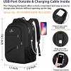 imageMATEIN Large College Laptop Backpack Water Resistant Nurse Travel Backpack with USB Charging Port TSA Approved Soft Anti Theft Comupter Bag for Work Blue BeigeBlack
