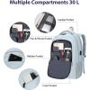imageMATEIN Large College Laptop Backpack Water Resistant Nurse Travel Backpack with USB Charging Port TSA Approved Soft Anti Theft Comupter Bag for Work Blue BeigeBlue