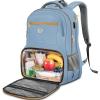 imageMATEIN Backpack Lunch Bag for Women Sturdy Teacher Nurse Insulated Cooler Backpack for Work College Travel Picnic Stylish Cute Laptop School Bag with Lunch Compartment Gifts for Her BeigeBrownBluegreykhaki
