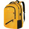 imageMATEIN Large College Laptop Backpack Water Resistant Nurse Travel Backpack with USB Charging Port TSA Approved Soft Anti Theft Comupter Bag for Work Blue BeigeYellow