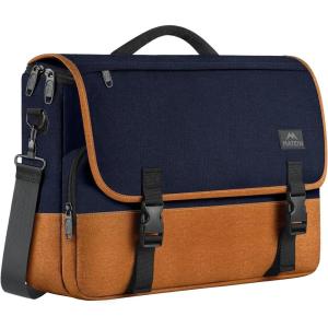 imageMATEIN School Bag Bookbag for Teen College Student Gifts Mens Briefcase 156 inch Laptop Messenger Bag for men Large Crossbody Satchel Computer Work Office Case with Shoulder Strap GreyBluebrown