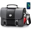 imageMATEIN PU Leather Messenger Bag with Cooler ampamp USB Charging Port Stylish Mens Laptop Bag 156 inch Work Briefcase Waterproof Business Computer Crossbody Shoulder School Satchel for College Commuting