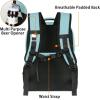 imageMATEIN Cooler Backpack 26 Cans Insulated Lunch Backpack for Men Women Leakproof Double Layer Lunch Cooler Bag Lightweight Soft Lunch Backpack with Cooler Compartment Beach Camping Hiking Beer GiftsCyan