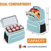 imageMATEIN Cooler Backpack 26 Cans Insulated Lunch Backpack for Men Women Leakproof Double Layer Lunch Cooler Bag Lightweight Soft Lunch Backpack with Cooler Compartment Beach Camping Hiking Beer GiftsCyan