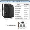 imageMATEIN Pink Travel Backpack for Women 40L Water Resistant Carry on Backpack Flight Approved with Chest Strap Large Travelling Bag for Womens Cute Casual Daypack for Overnight OutdoorsBlack