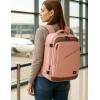 imageMATEIN Pink Travel Backpack for Women 40L Water Resistant Carry on Backpack Flight Approved with Chest Strap Large Travelling Bag for Womens Cute Casual Daypack for Overnight OutdoorsPink Grey