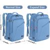imageMATEIN Pink Travel Backpack for Women 40L Water Resistant Carry on Backpack Flight Approved with Chest Strap Large Travelling Bag for Womens Cute Casual Daypack for Overnight OutdoorsLight Blue