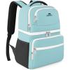 imageMATEIN Cooler Backpack 26 Cans Insulated Lunch Backpack for Men Women Leakproof Double Layer Lunch Cooler Bag Lightweight Soft Lunch Backpack with Cooler Compartment Beach Camping Hiking Beer GiftsCyan