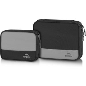 imageMATEIN Cord Organizer Travel Case 2 Pack Water Resistant Tech Organizer Pouch for Small Electronic Accessories Portable Electronics Case Carrying Bag for Cable Changer Earphone ampamp Power Bank